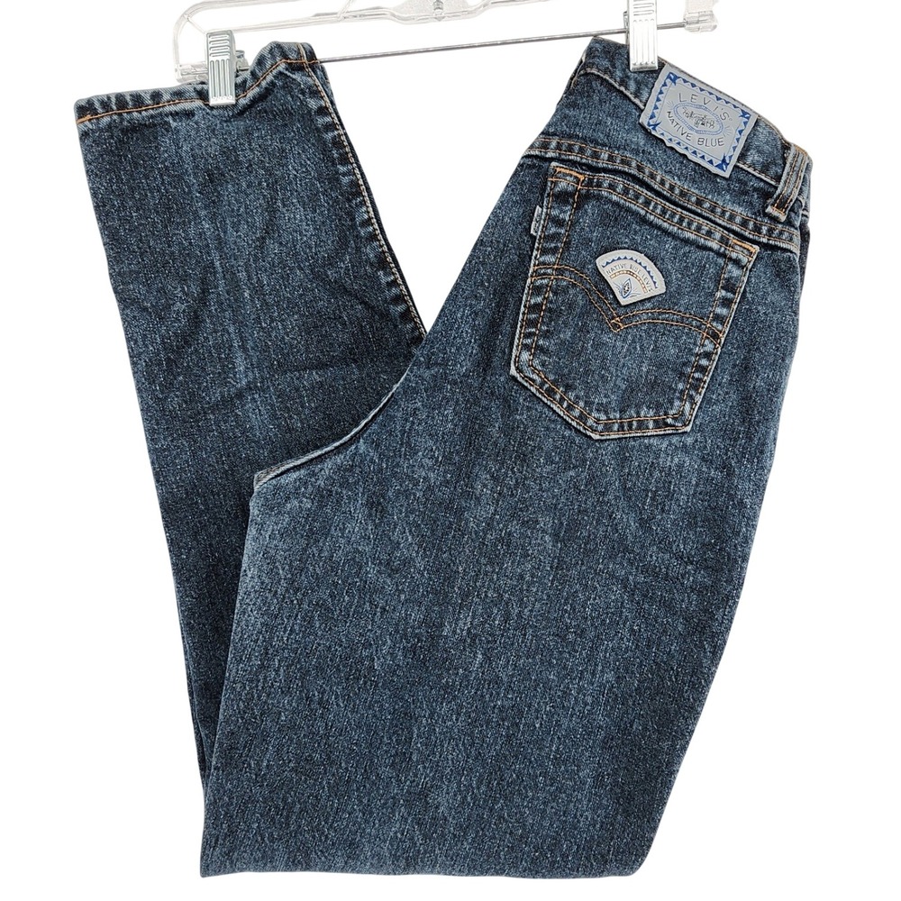 Levi's Native Blue 10 High Rise Mom Jeans 569 Tapered Leg VTG 90s USA Denim